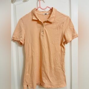 Uniqlo women polo shirt (light orange)